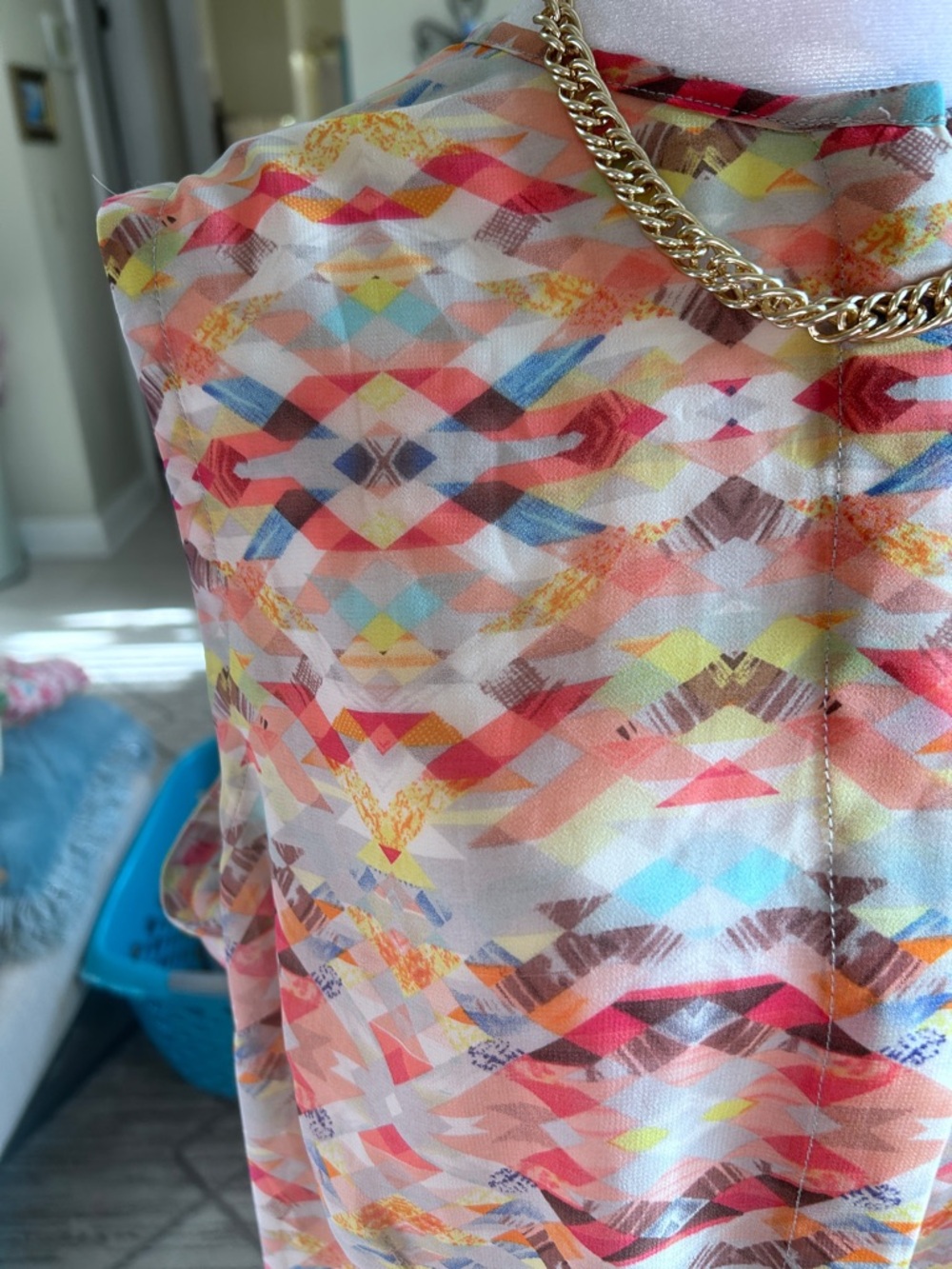 CAbi elite top. NWT, colorful, dress up or down. Great for summer or layering.